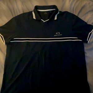 XL, navy blue Armani Exchange polo